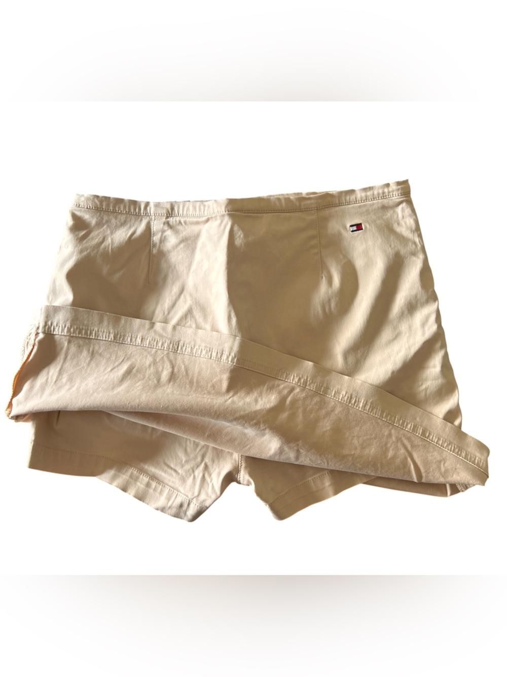 Vtg Tommy Hilfiger Beige Skort Hidden Shorts Pockets Vintage 90s Sporty Preppy
